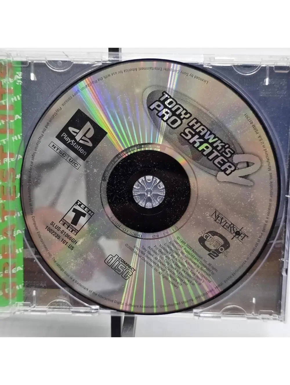 Tony Hawk's Pro Skater 2 PS1 PlayStation Greatest Hits Tested Working No Manual